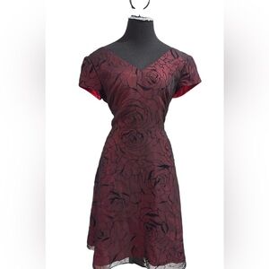 Elegant Red Floral DONNA RICCO